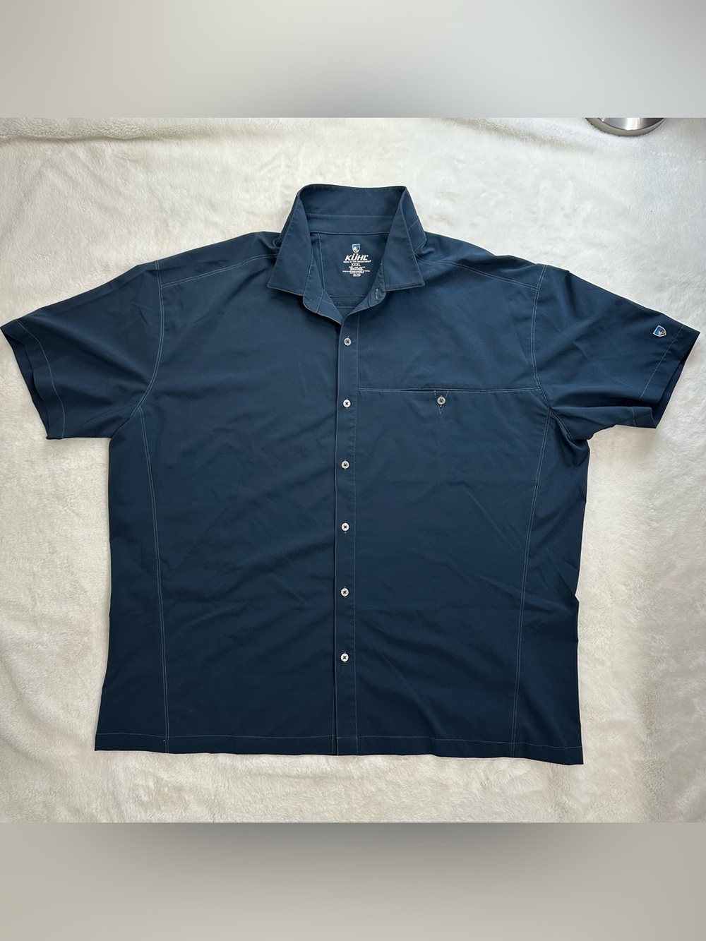 KÜHL Renegade Short Sleeve Shirt Men 3XL Pirate Blue Hiking Outdoor